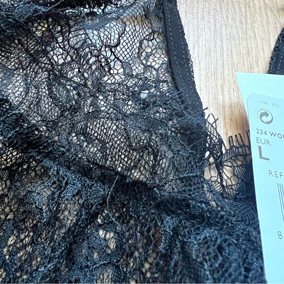 NWT Mango Aniseed black lace blouse - Picture 11 of 11